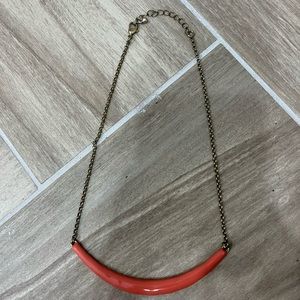 Coral Curved Bar Necklace